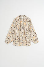 Printed Double Gauze Shirt - Chocolate