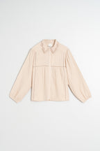 Camisa con escote de ganchillo - Pétalo