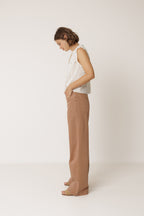 Crossover Waistband Trousers - Pink