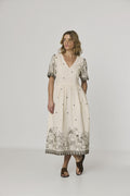 Embroidered Dress - Ecru