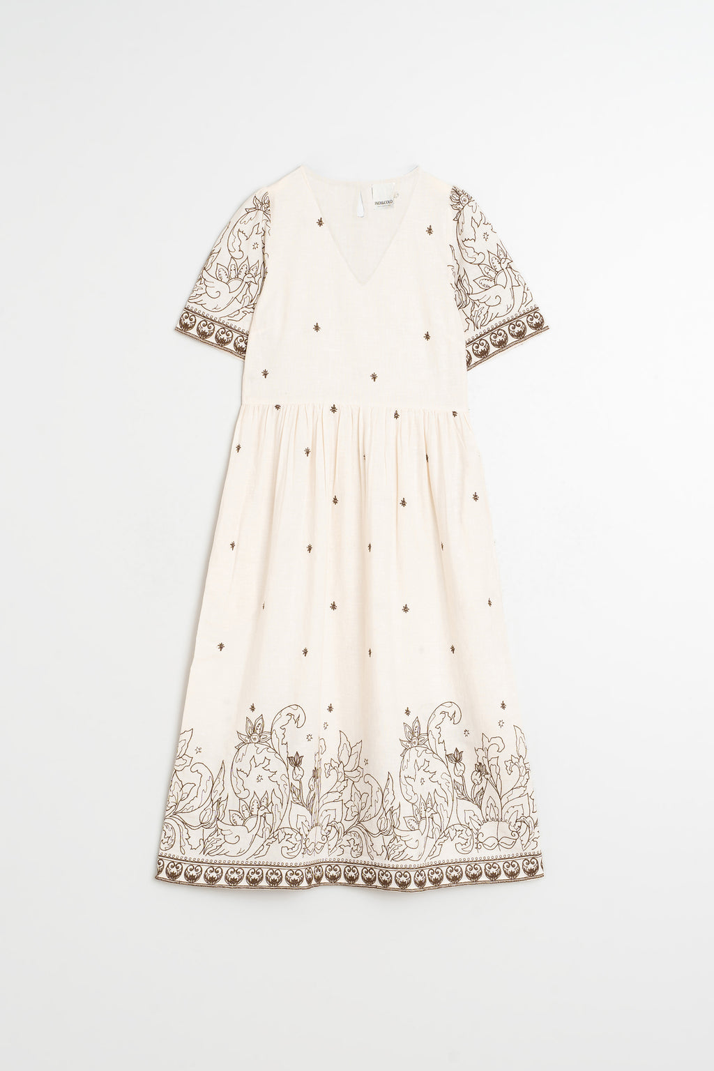 Embroidered Dress - Ecru