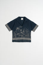Camisa con Bordado en Contraste - Azul Marino