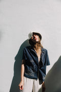 Chemise Longue Brodée - Bleu Marine