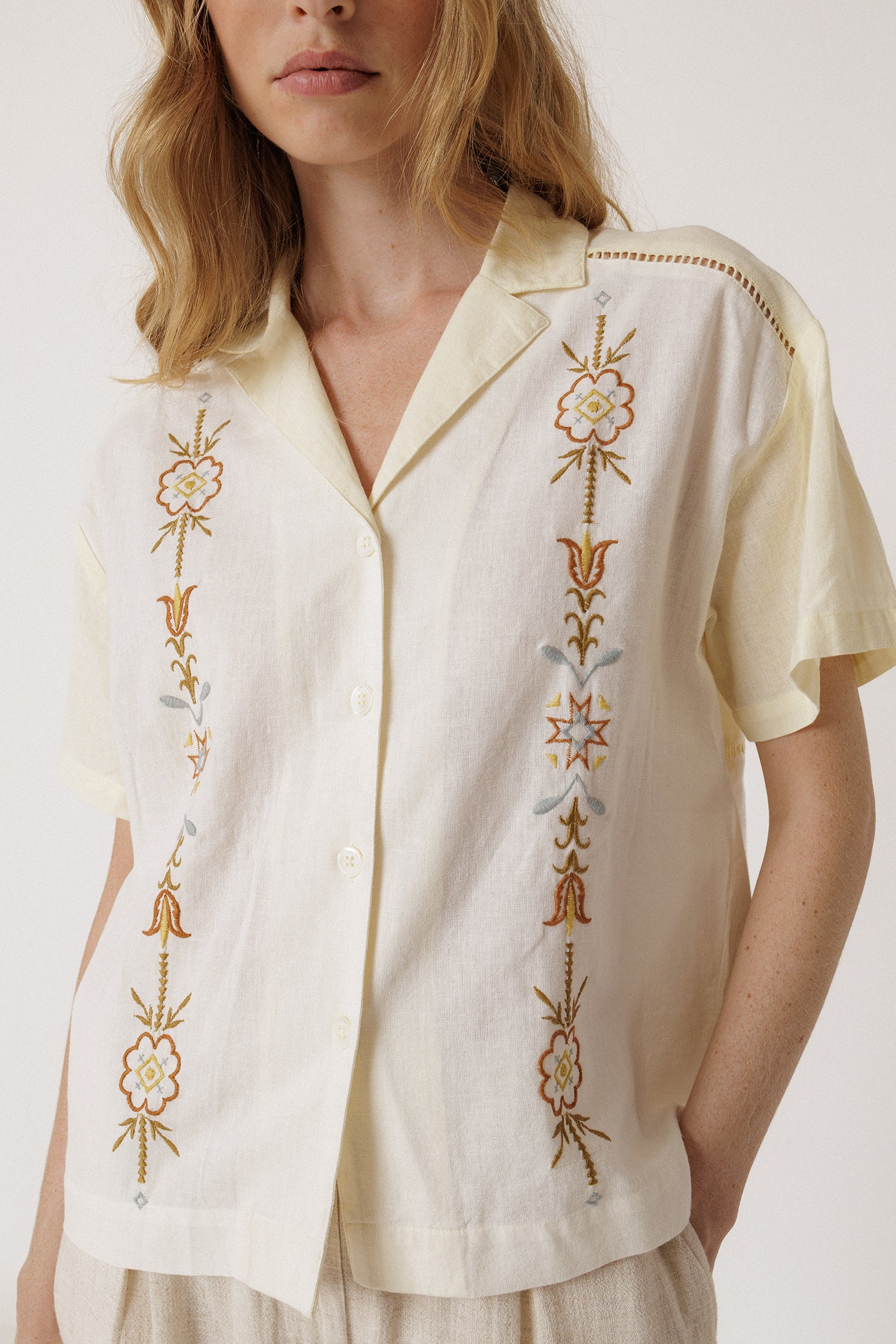 Guayabera Style Shirt - Sorbet