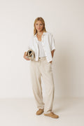Chemise Courte En Lin - Ivoire
