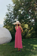 Long Crêpe Dress - Lychee