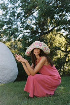 Long Crêpe Dress - Lychee