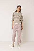 Breton Striped Jumper - Beige