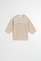 Breton Striped Jumper - Beige