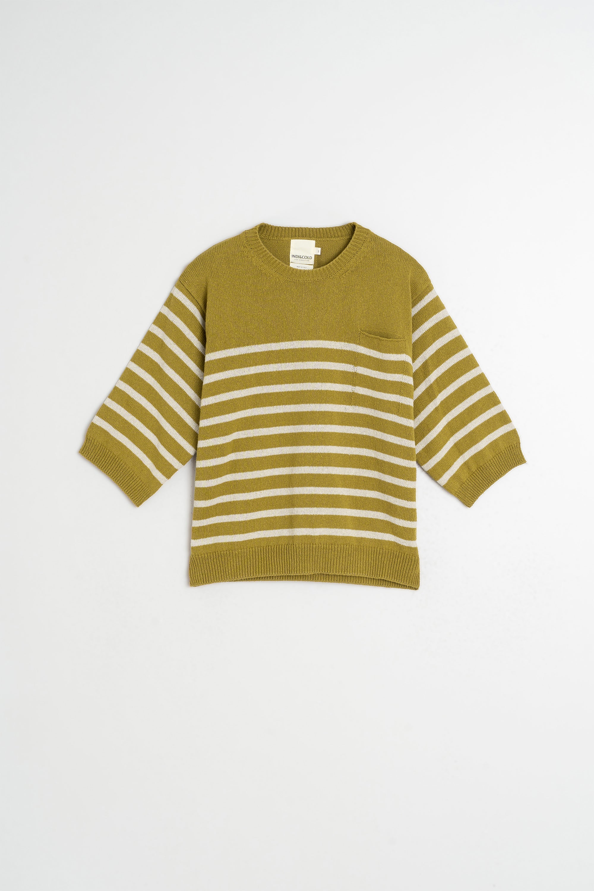 Breton Stripe Jumper - Khaki