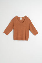 Organic Cotton Bouclé Jumper - Rust