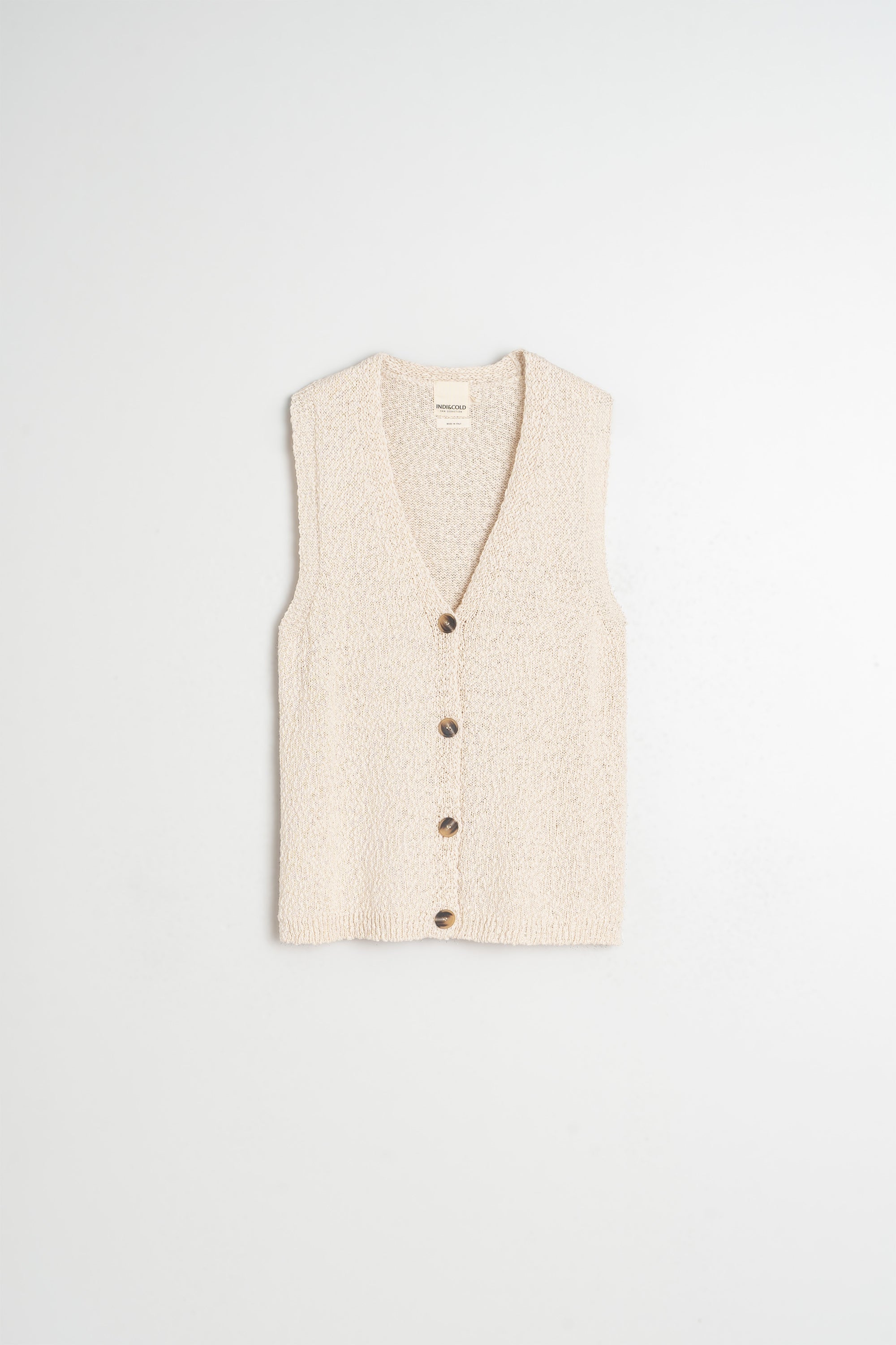 Organic Cotton Bouclé Cardigan - Ecru
