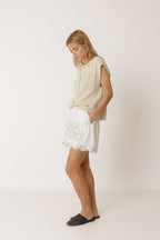 Boxy Fit Cardigan With Pockets - Ecru