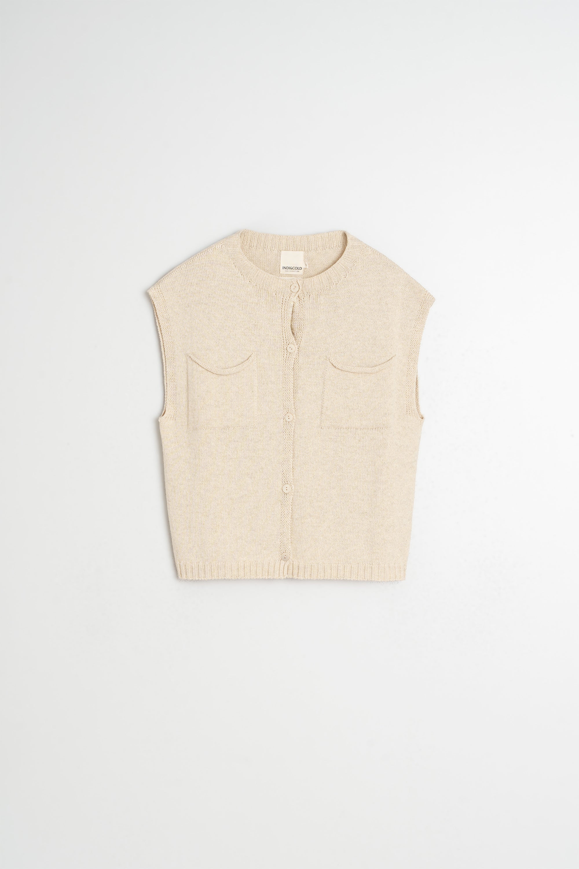 Boxy Fit Cardigan With Pockets - Ecru