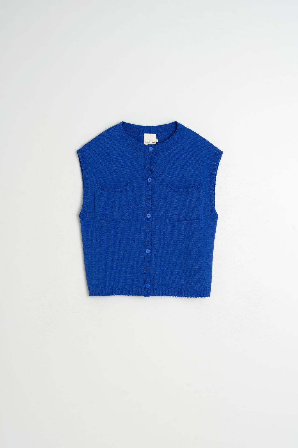 Boxy Fit Cardigan with Pockets - British Blue