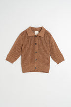 Openwork Knit Jacket - Terracotta