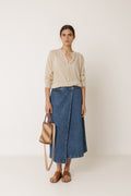 Chaqueta de Punto Transparente - Beige