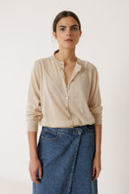 Chaqueta de Punto Transparente - Beige