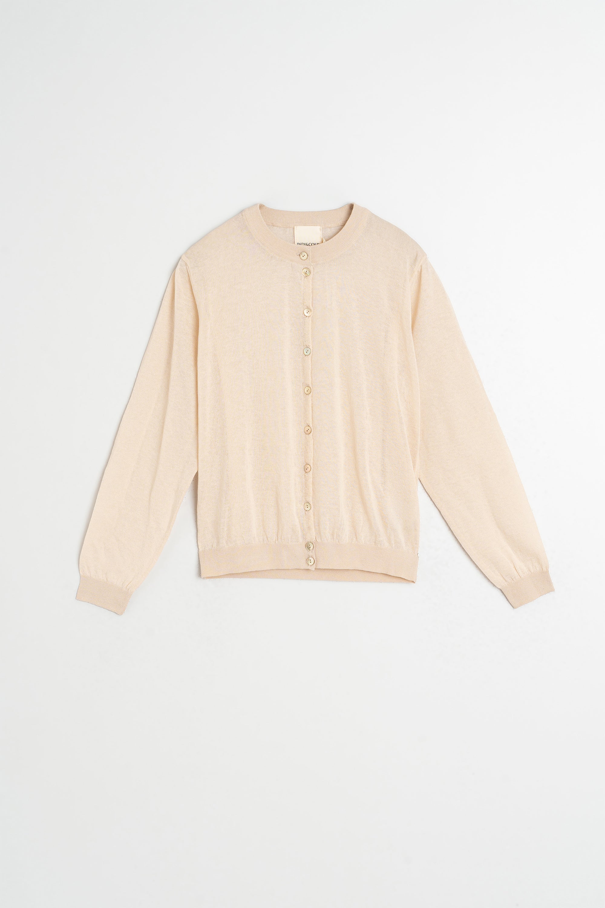 Chaqueta de Punto Transparente - Beige