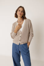 Chaqueta De Media Canalé Inglesa - Beige