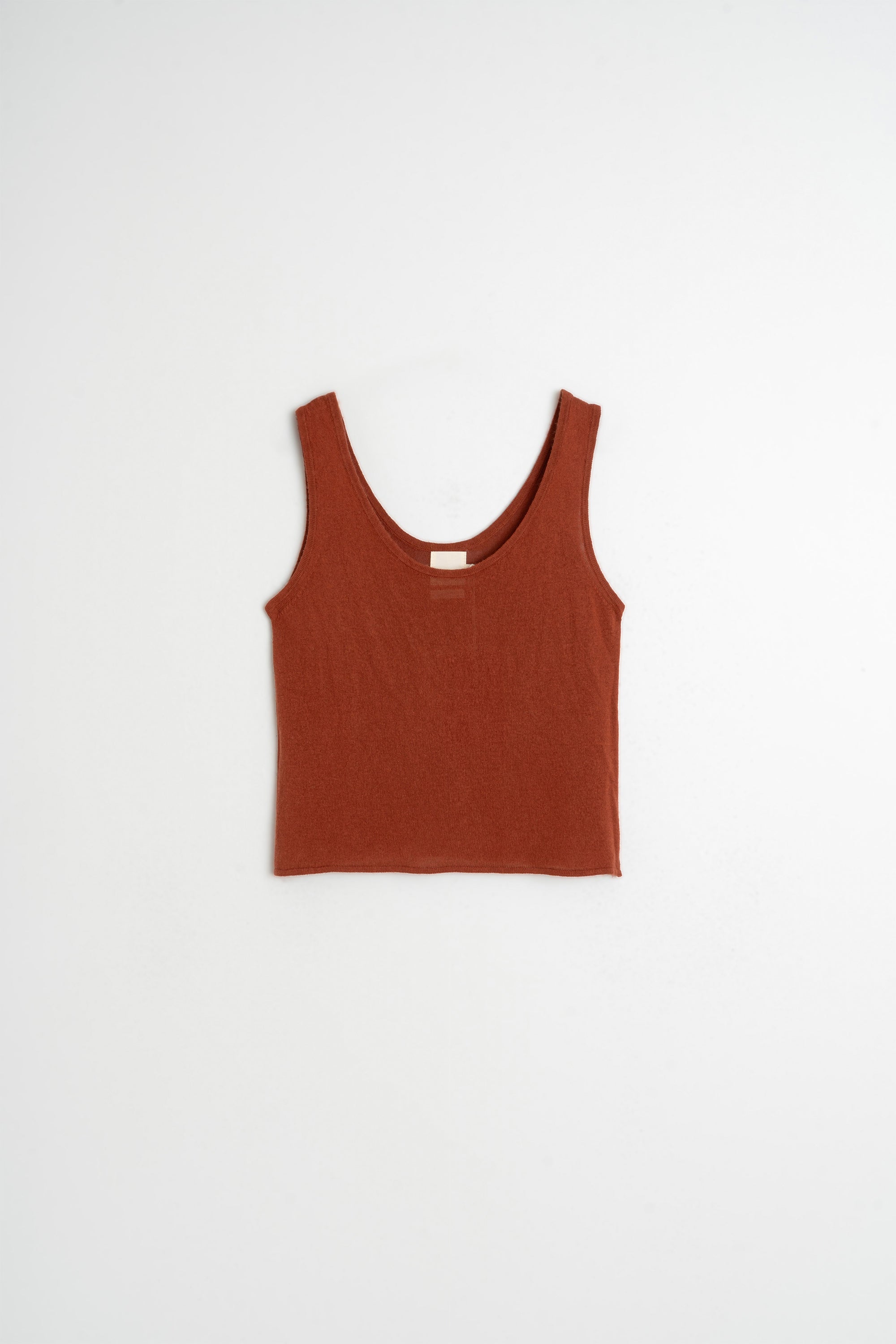 Piece-Dyed Knit Top - Terracotta