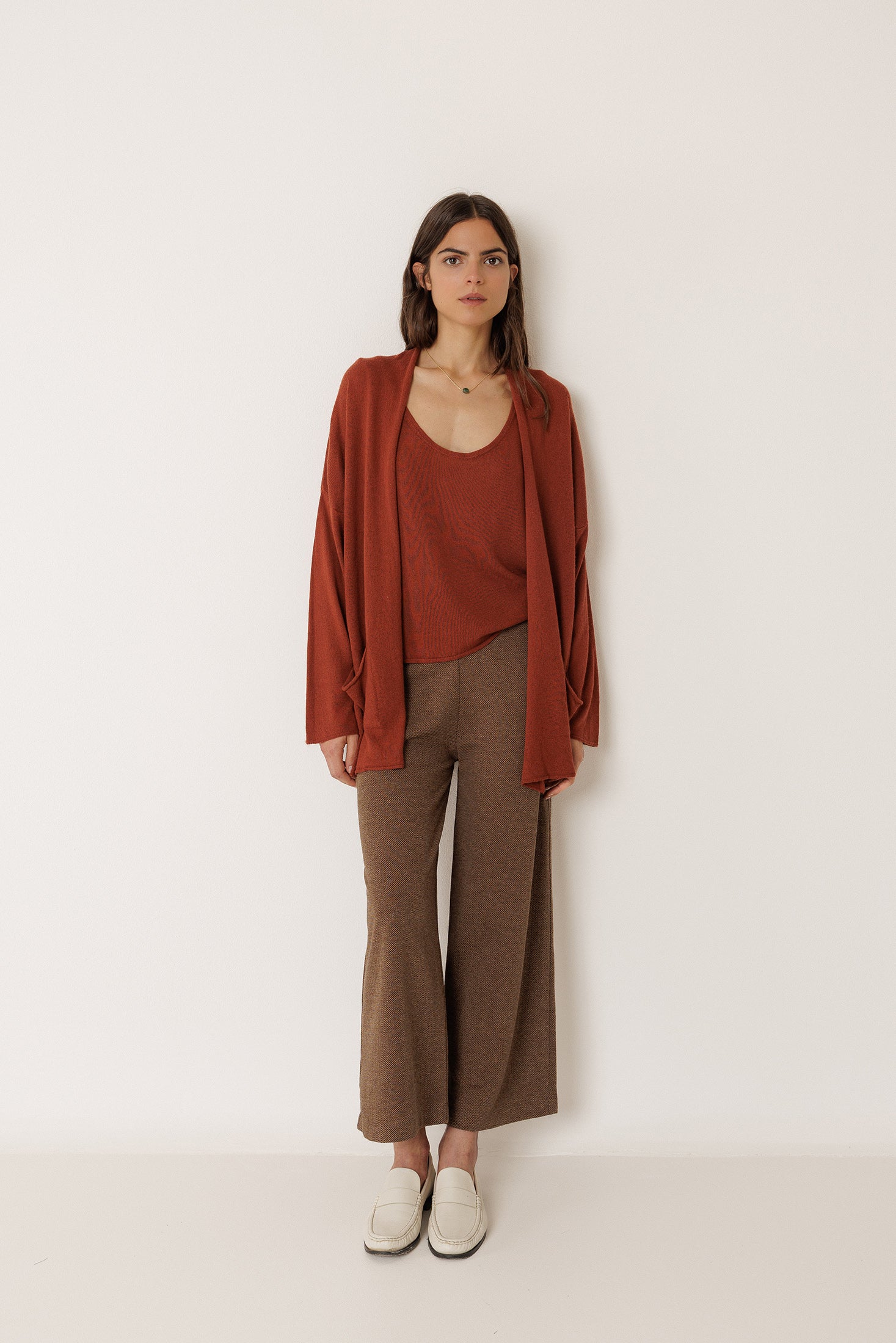 Chaqueta Teñida en Prenda - Terracota
