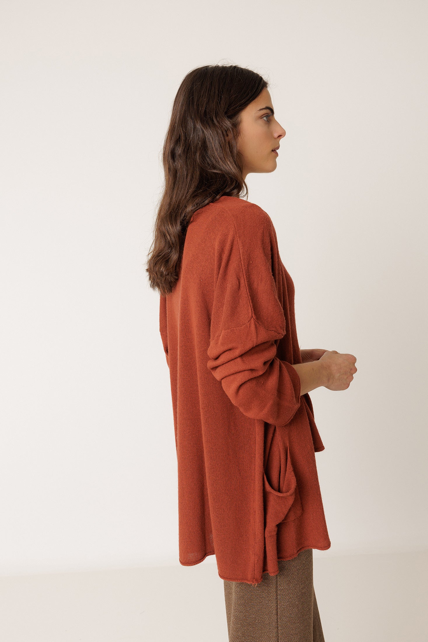 Chaqueta Teñida en Prenda - Terracota