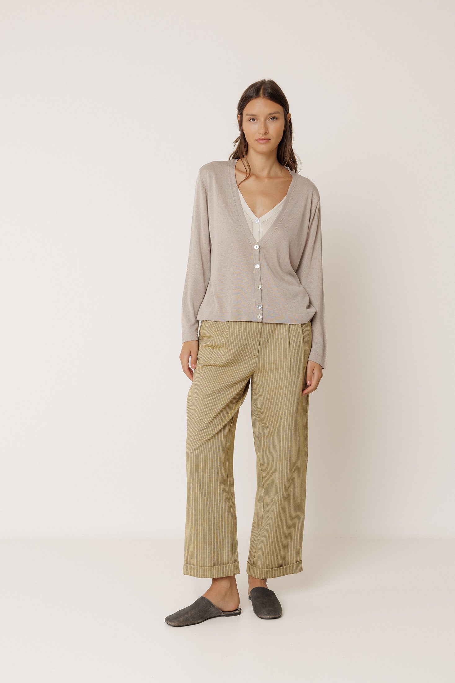 Double Knit Cardigan - Beige