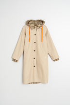 Reversible Checked Raincoat - Beige