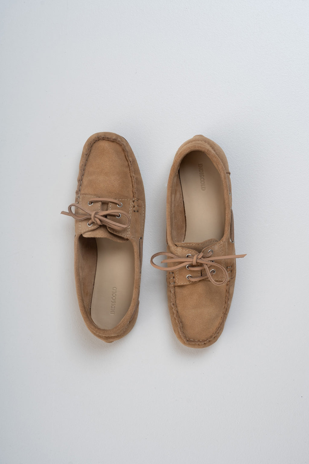 Mocassins En Cuir Suede - Beige