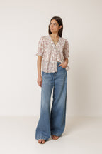 Micro-Ruffle Shirt - Lychee
