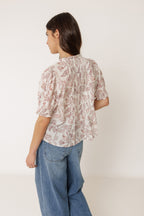 Micro-Ruffle Shirt - Lychee