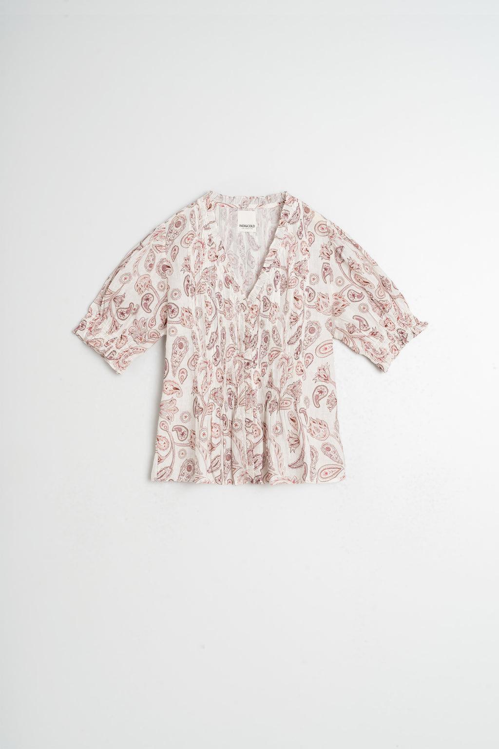 Micro-Ruffle Shirt - Lychee