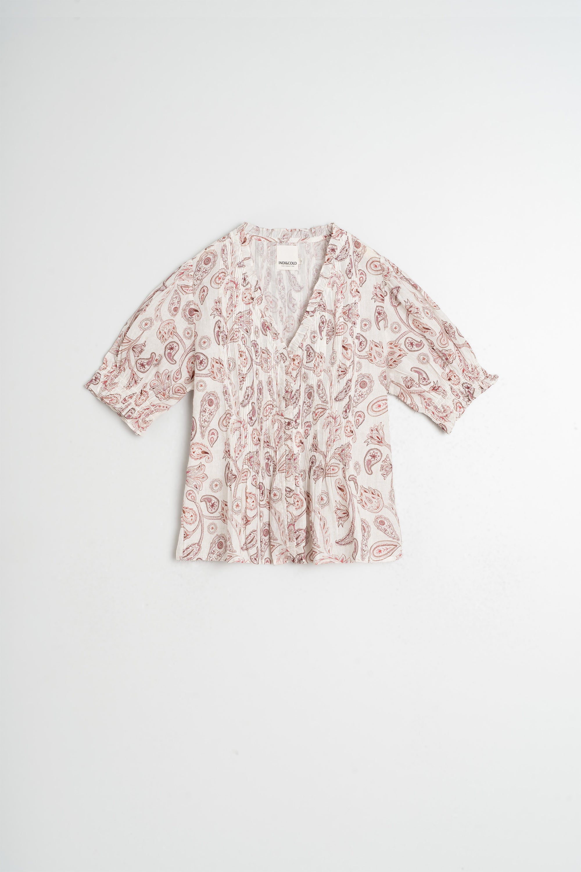 Micro-Ruffle Shirt - Lychee