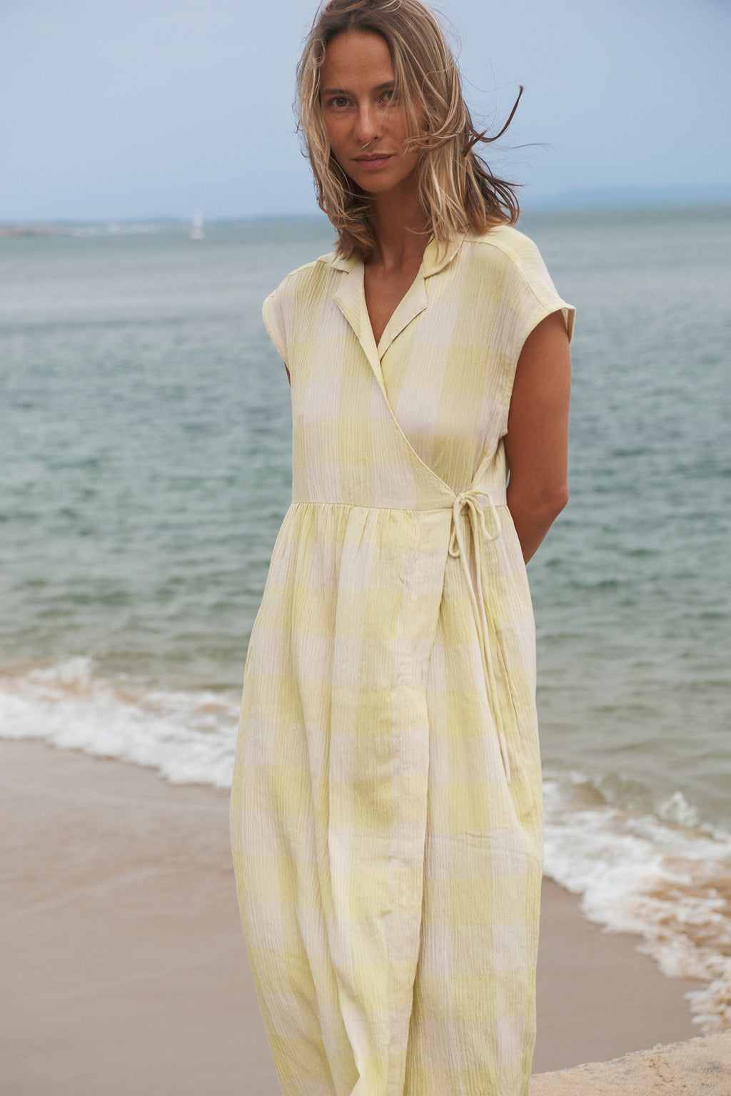 Robe Portefeuille Vichy - Wasabi