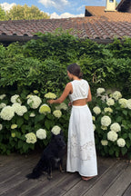 Embroidered Dress - Ecru