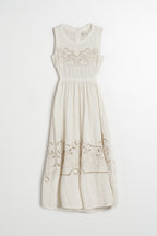Embroidered Dress - Ecru