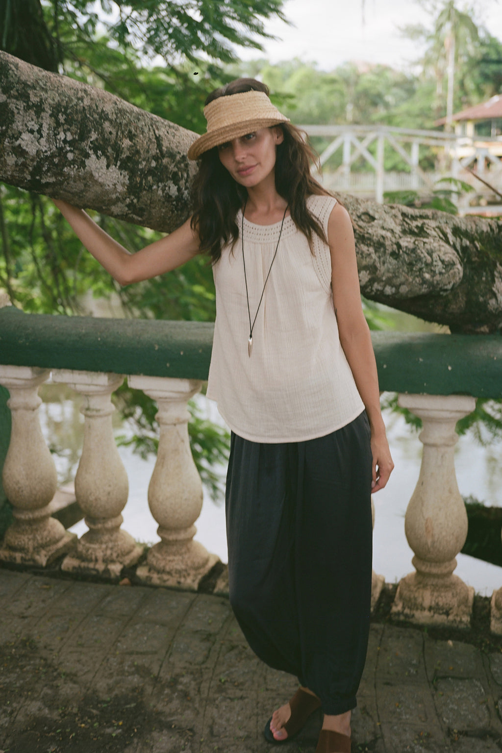 Satin Balloon Trousers - Coco