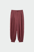 Satin Balloon Trousers - Garnet