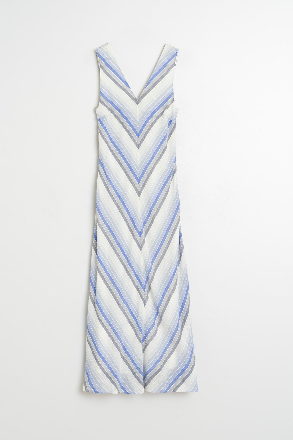 Long Striped Dress - Blue
