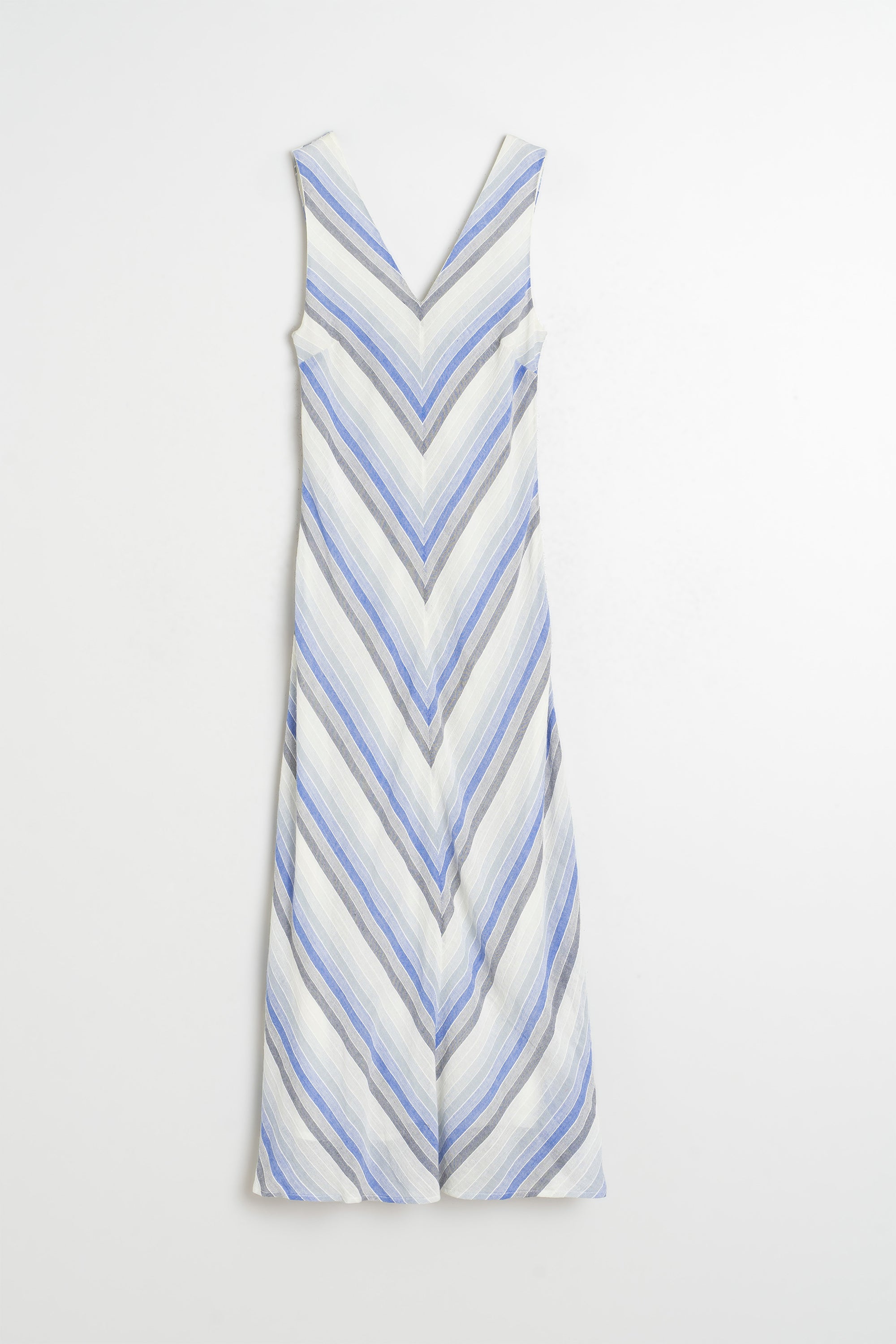Long Striped Dress - Blue
