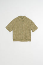 Oversize Block Print Shirt - Khaki