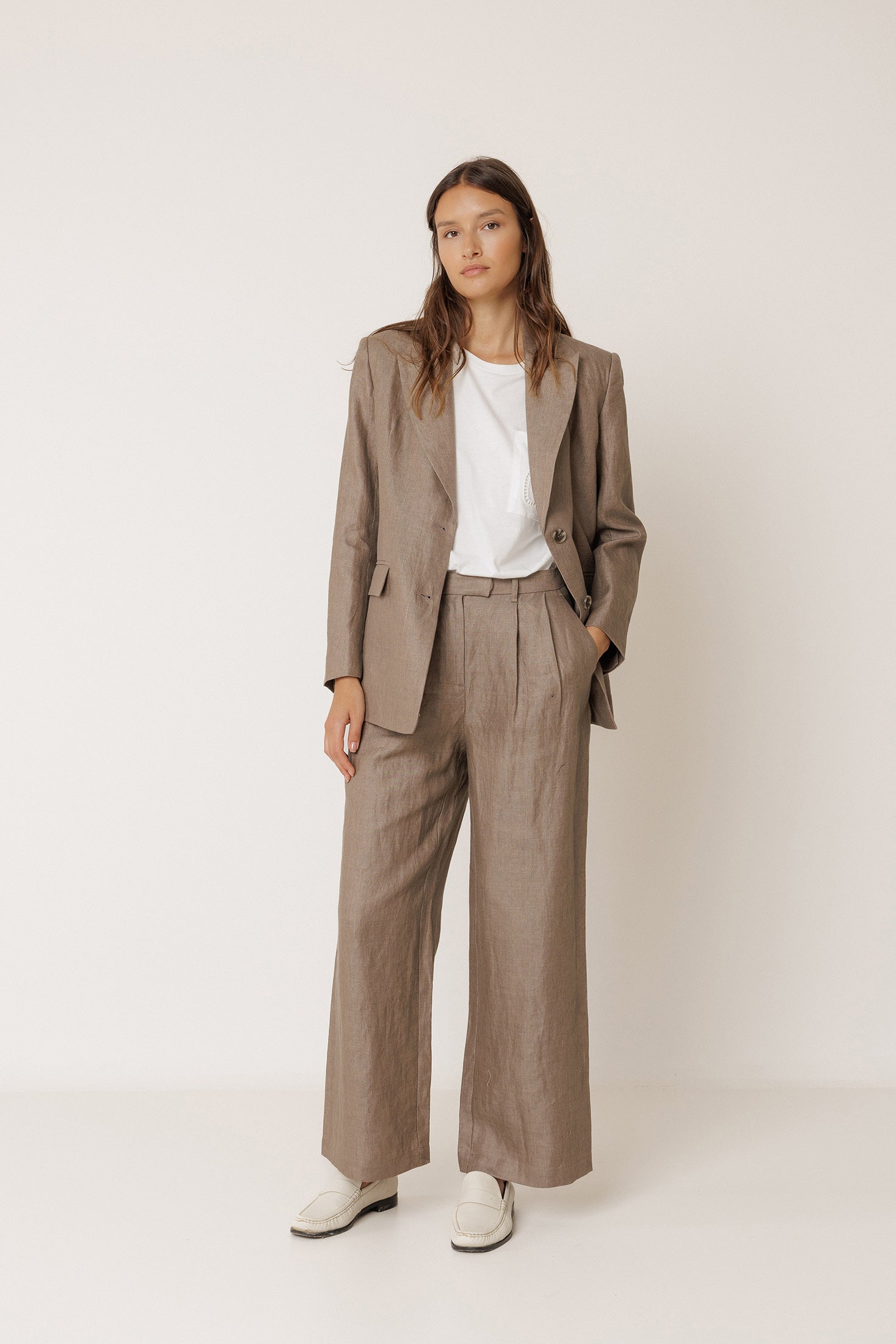 Linen Sports Jacket - Tobacco