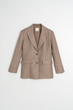 Linen Sports Jacket - Tobacco