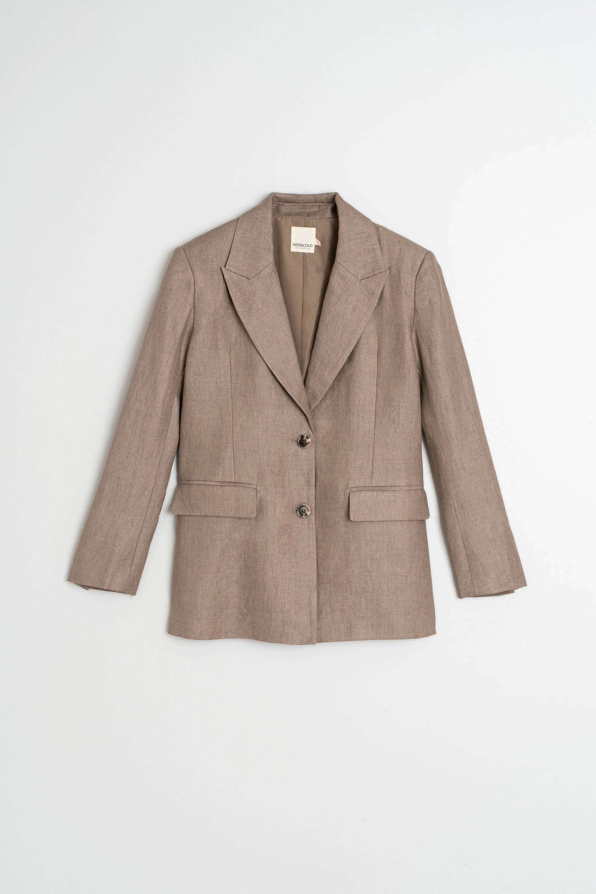 Linen Sports Jacket - Tobacco