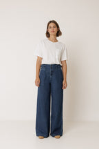 Vaquero de pernera ancha - Denim