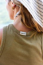 Camiseta de tirantes con logotipo - Caqui