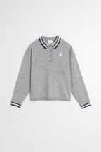 Jersey de cuello polo - Gris jaspeado