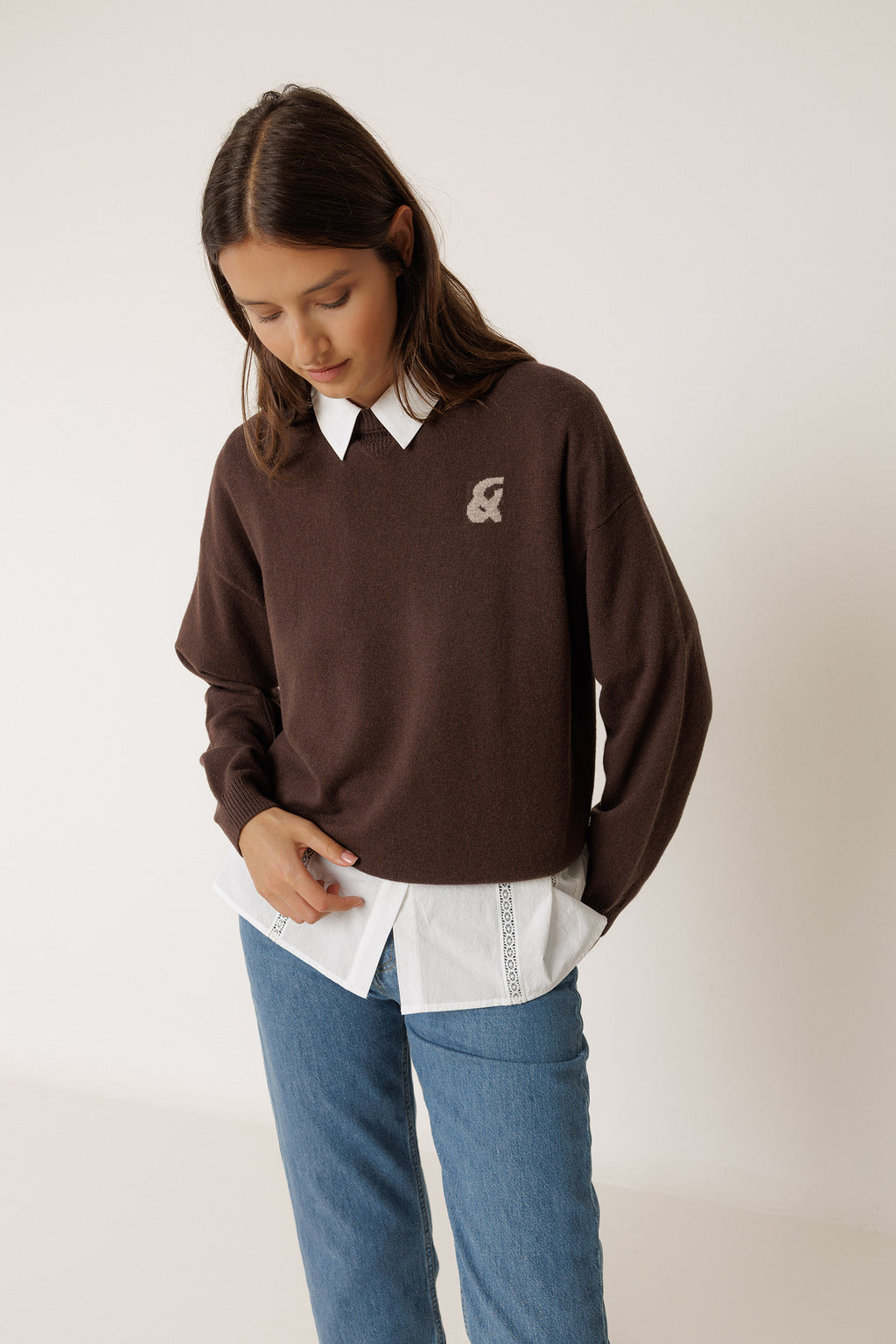 Jersey de lana merino - Chocolate