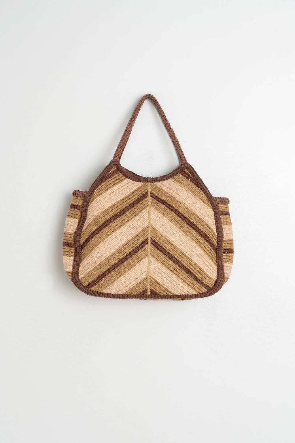 Herringbone Tote Bag - Chocolate